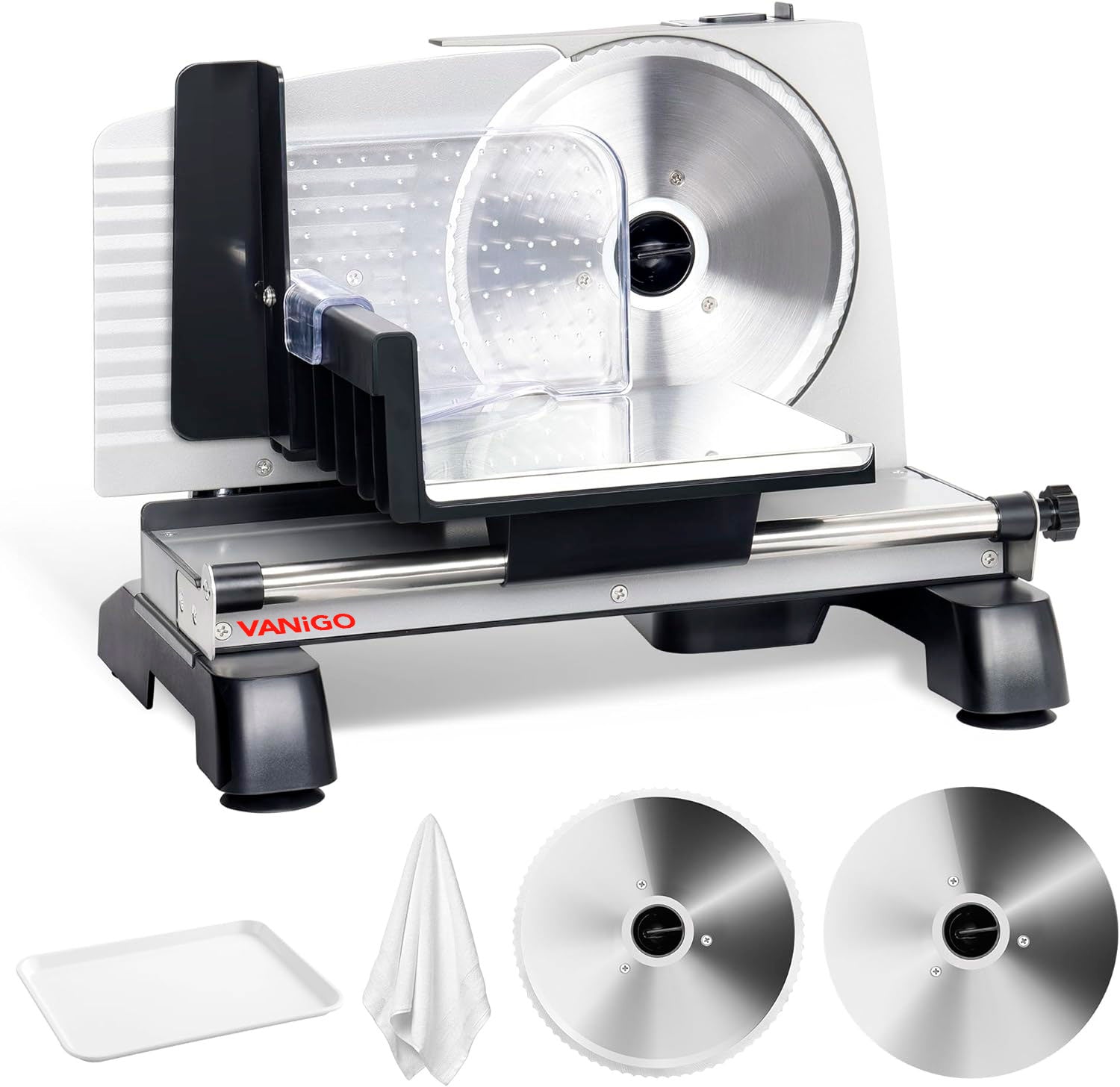 Affettatrice Carne, Affettatrice Elettrica da 180 W con Lama in Acciaio Inossidabile SUS420 da 19,05 cm e Protezione Lama, Spessore Regolabile da 0 a 1,524 cm per Uso Domestico, Facile da Puli | IT Affettatrice Carne, Affettatrice Elettrica da 180 W con Lama in Acciaio Inossidabile SUS420 da 19,05 cm e Protezione Lama, Spessore Regolabile da 0 a 1,524 cm per Uso Domestico, Facile da Puli | IT