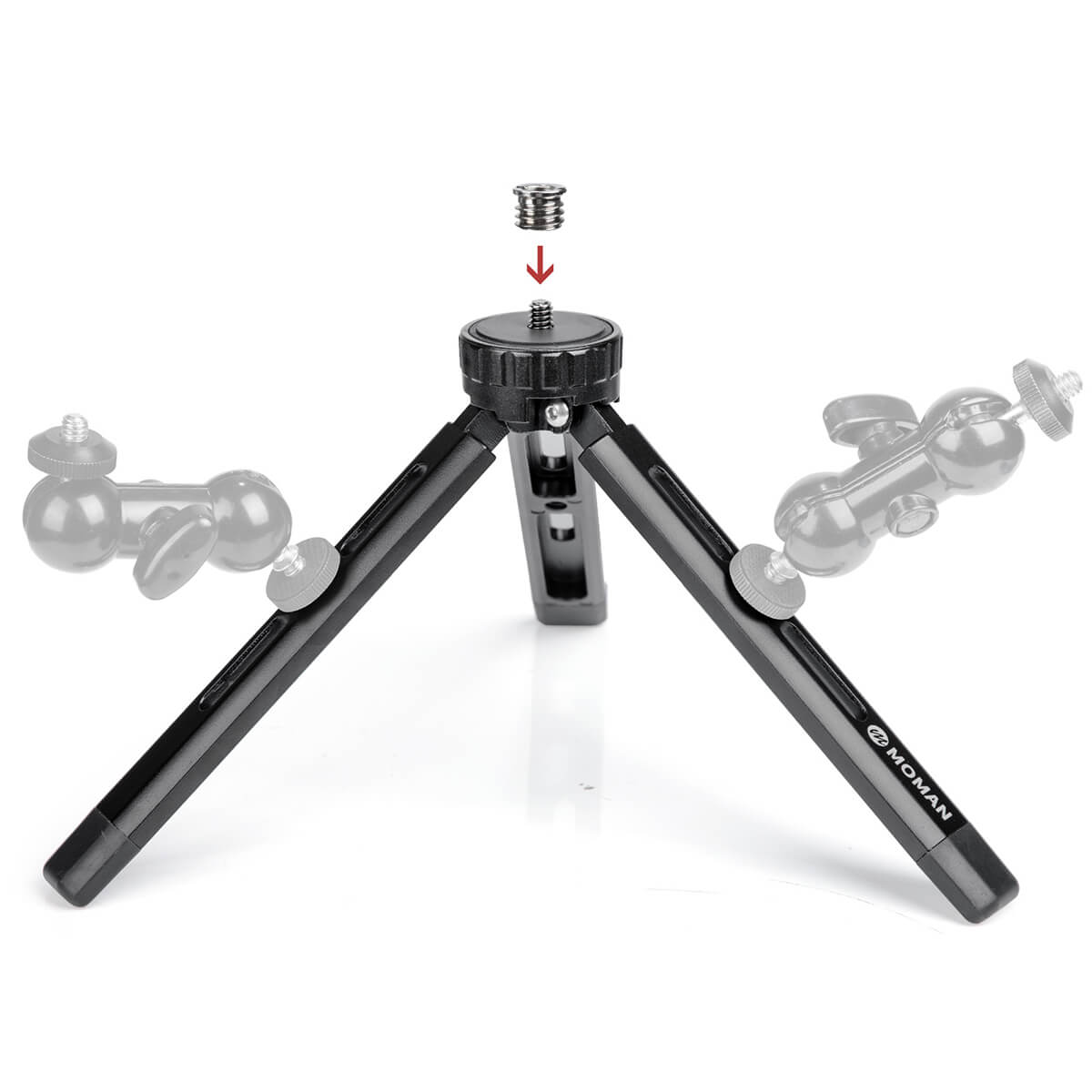 Vanguard Vesta TT1 ROSE Mini Treppiede Da Tavolo – Alluminio, Per Fotocamera E Smartphone, Carico 2kg