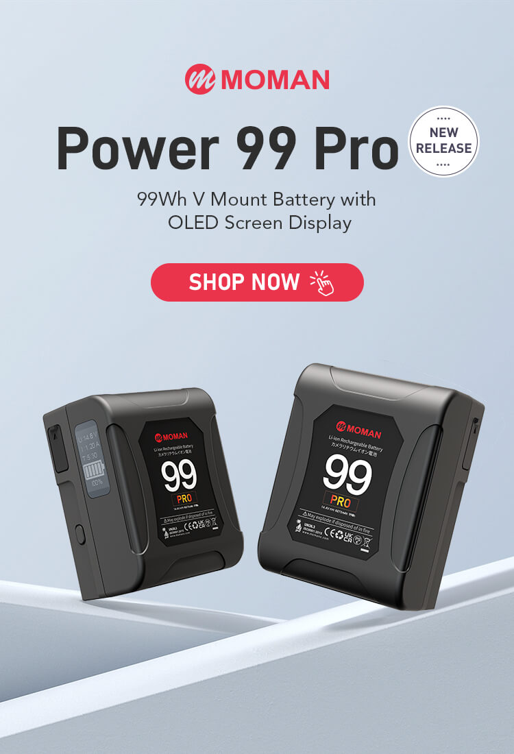 Click and Shop for Moman Power 99 Pro 99Wh V Mount Battery with OLED Screen Display