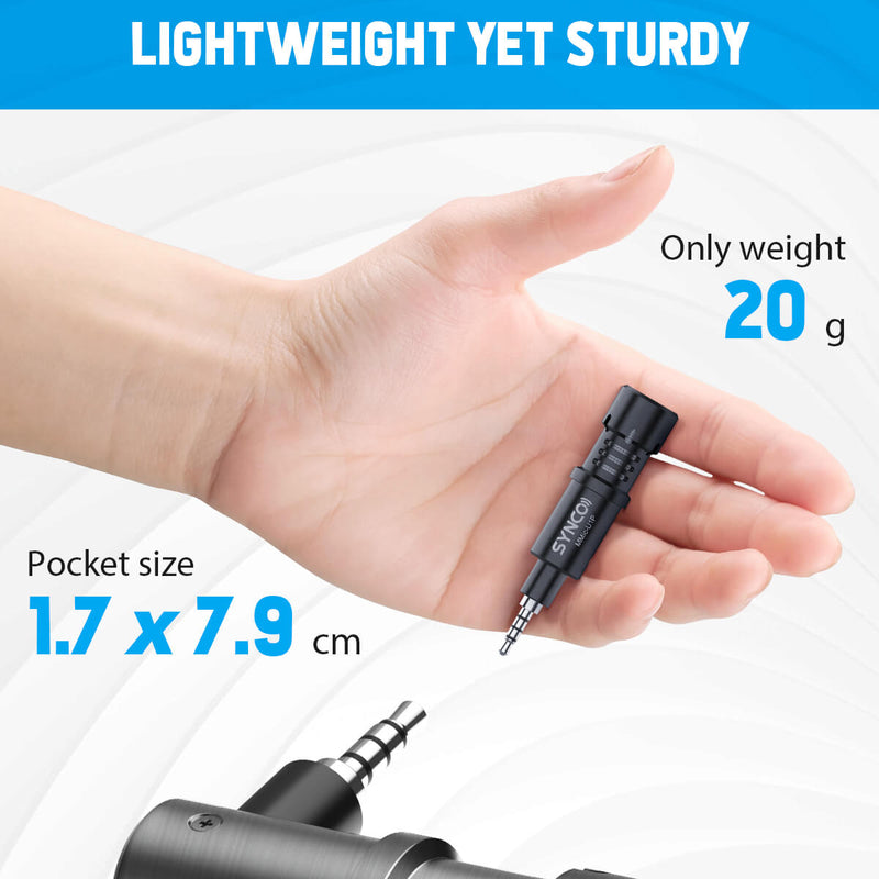 SYNCO U1P, lightweight yet sturdy, is a portable gadget for outdoor shooting