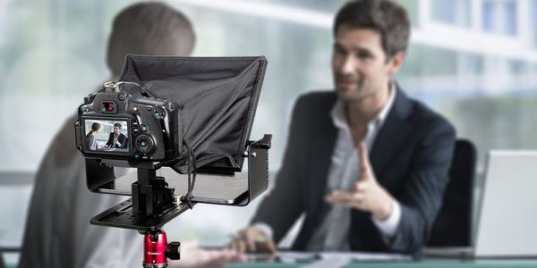 Turn a teleprompter with iPad into a camera monitor for better video effects