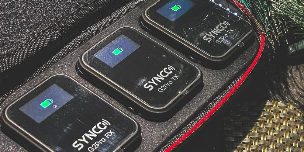 SYNCO G2 Pro の開封: 充電ケース付き DSLR 用ワイヤレスマイク