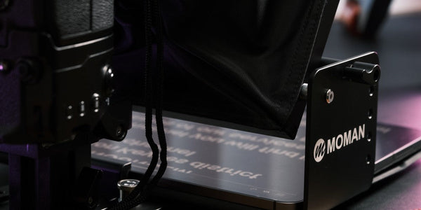 How does a teleprompter work for YouTube?