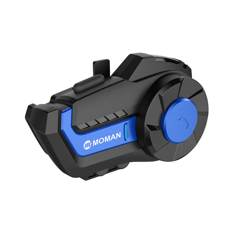 Moman H2 Pro Single-Pack Blue enables motorcycle riders to enjoy a noise-free, convenient, and safe ride at high speeds.