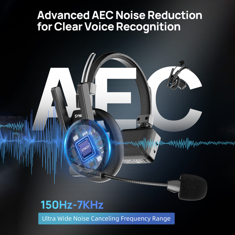 SYNCO Xtalk XPro adopts AEC noise canceling technology and features a frequency range of 150Hz to 7kHz.