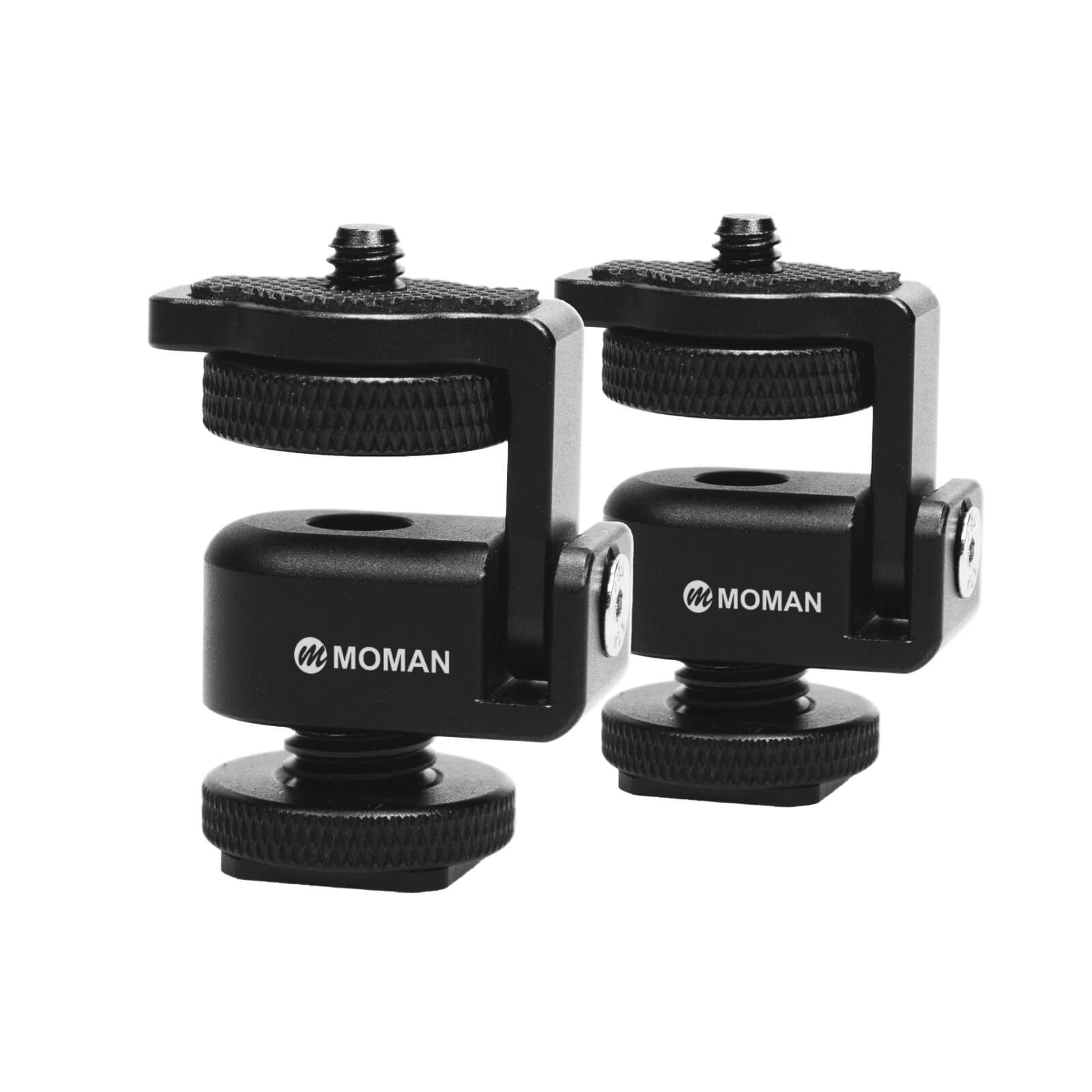 Moman BH02 Two Packs are more budget-friendly. The ball heads can mount on LED lights, cameras, mobile phones, etc.