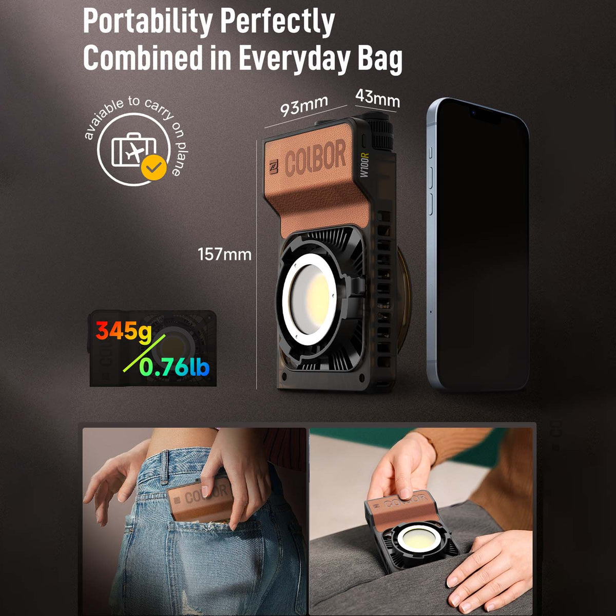 COLBOR W100R (2個セット) 1個本体新品 Amazon.com : Colbor W100R KIT RGB Led Video Light Bi-Color with