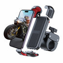 Moman PME1 motorcycle handlebar cell phone holder provides secure mounting and convenient control on mobiles. 