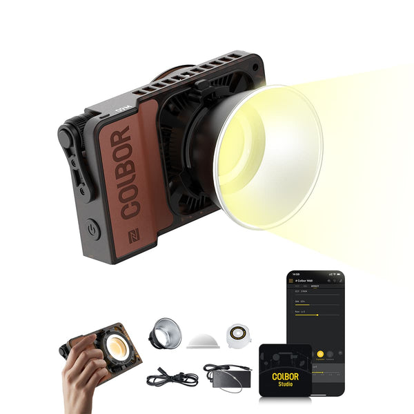 COLBOR W60 portable LED video light produces adjustable, even, and large-range lighting in photography works and recording.