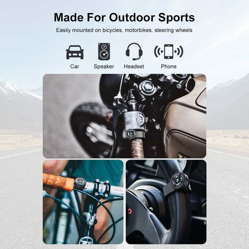 Moman BTC1 remote control is made for outdoor sports and rides. It can be easily mounted on bikes, motorbikes, and steering wheels.