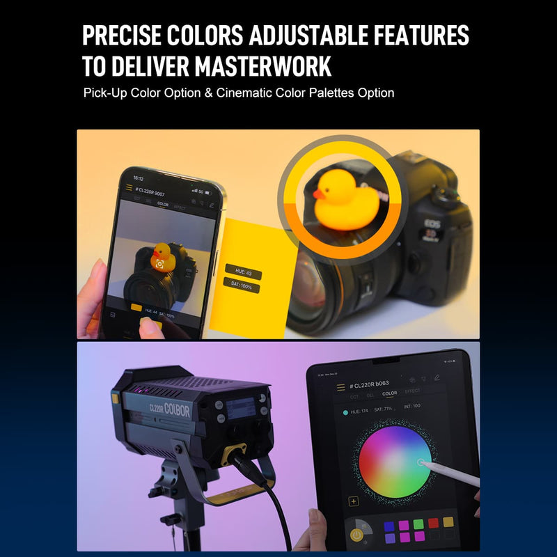 COLBOR CL220R video light is deisgned to have the color pick-up option to deliver precise colors.