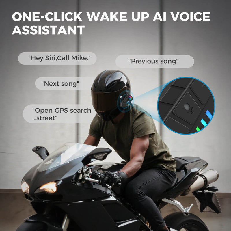 Moman H4 Plus Bluetooth headset features voice assistant by one click. You can wake up Siri and other AI system on your phone for smart operation.