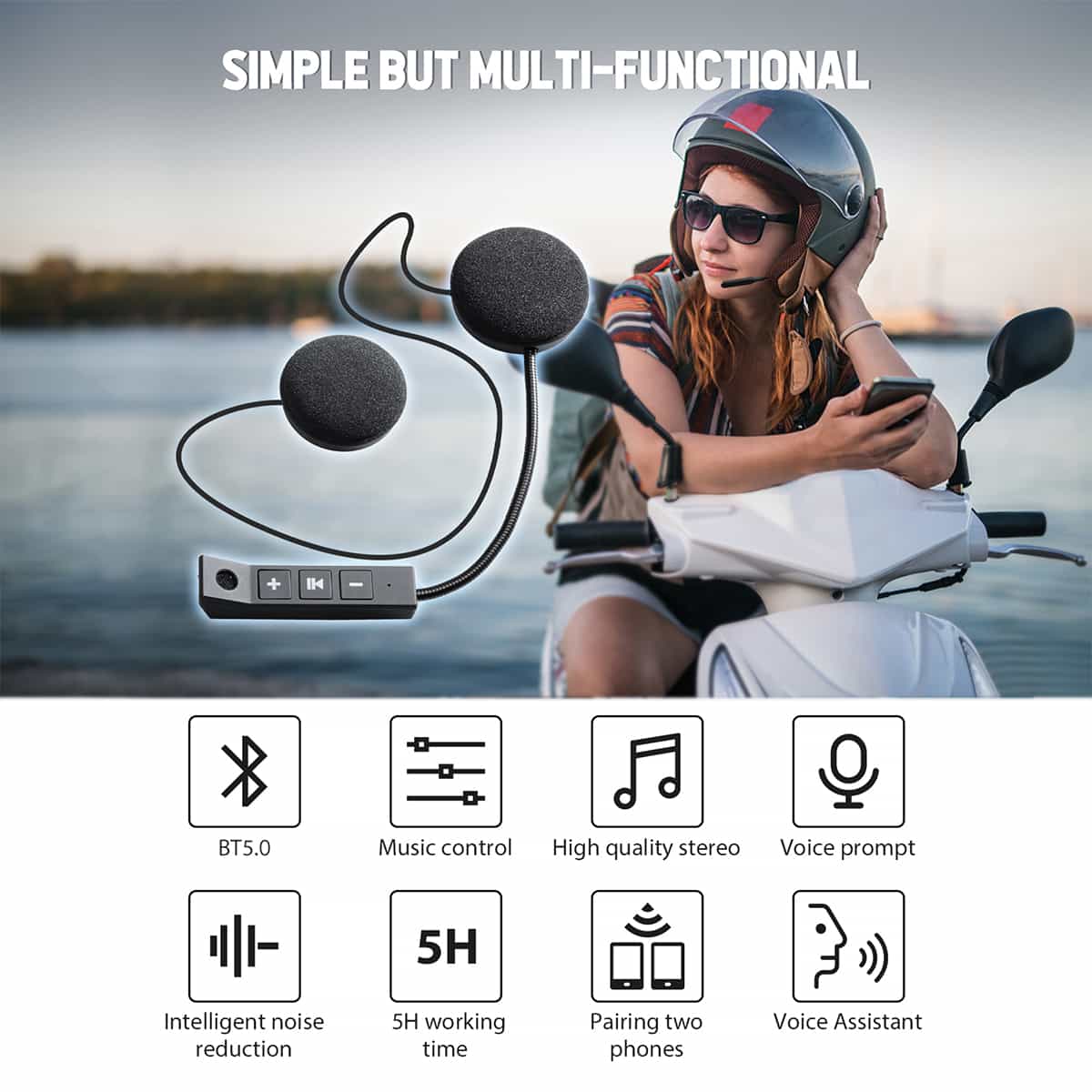 Best Wireless Earphones for Motorcycle Riding Moman H4