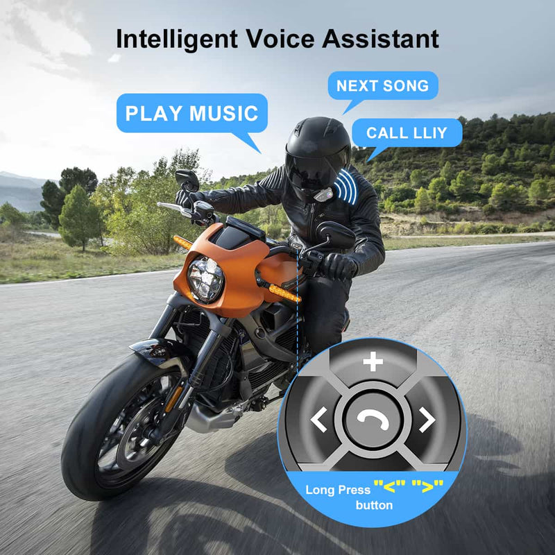 Moman BTC1 wireless steering wheel controls Bluetooth media remote features intelligent voice assistant for music and calls.