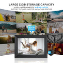 Moman WF101 birthday gift for photographer friend has a large 32GB storage capacity for 30-40,000 photos as a digital photo frame .
