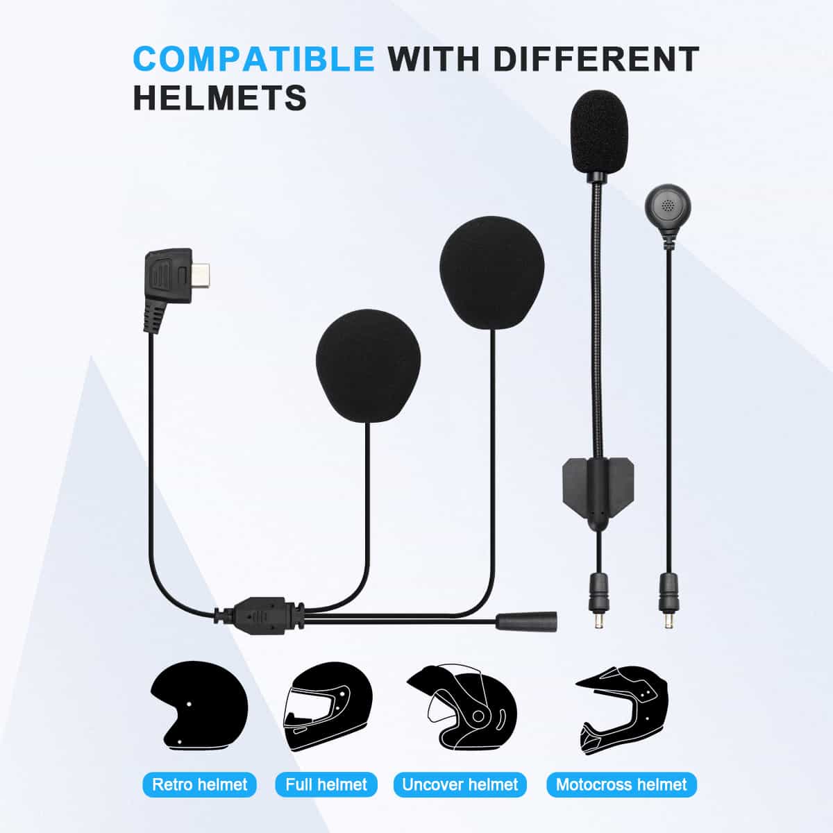 Moman H2 Bluetooth Motorcycle Helmet Speaker