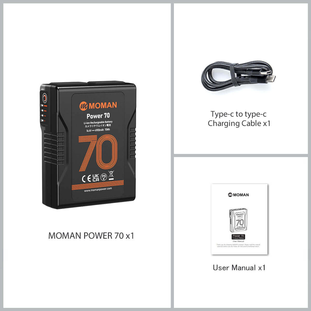 Blackmagic V Mount Battery Moman Power 70 | Moman