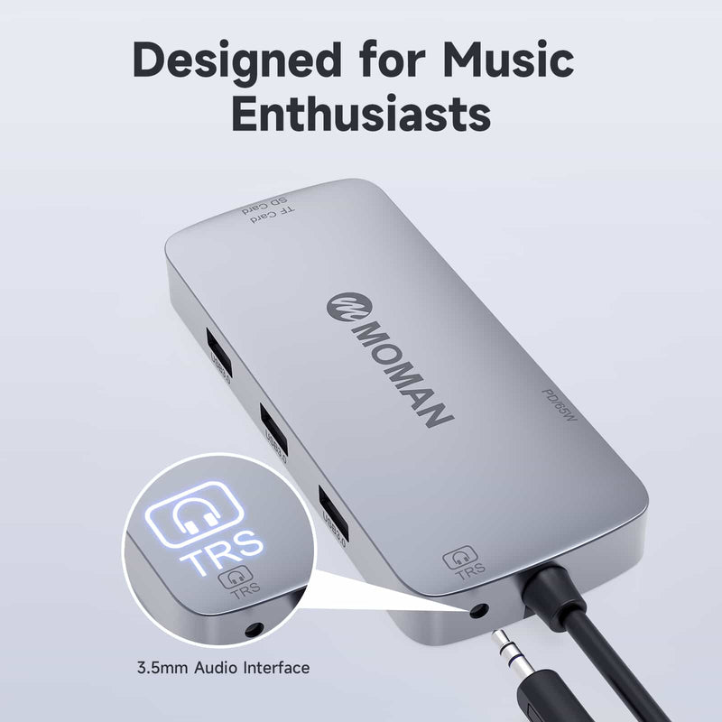 Moman CT9 is one of the perfect gifts for an amateur kid photographer, especially music enthusiasts. It has an 3.5mm TRS audio interface.