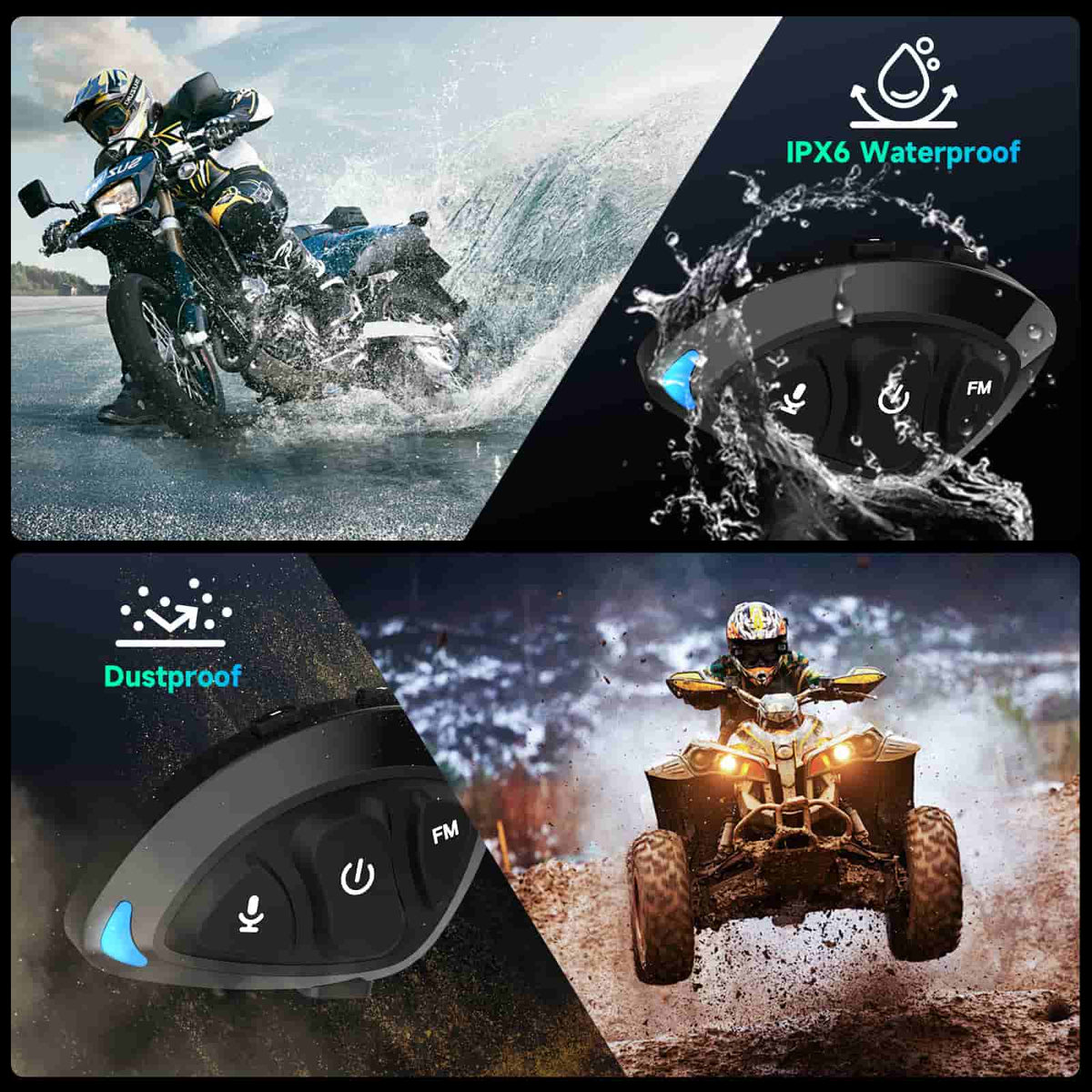 best bike helmet speakers For Moman H2/H2 Pro OnlyBluetooth Motorcycle Speaker with 2-in-1 Soft and Hard Microphones ensuring clear sound 7 Best Motorcycle Helmet Speakers: