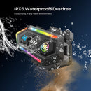 Moman H4R helmet headset is of IPX6 waterproof and  dustfree for motorcycle riding in any harsh environment.