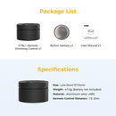 COLBOR CTRL1 package list: The remote dimming control, a button battery, and the user manual.