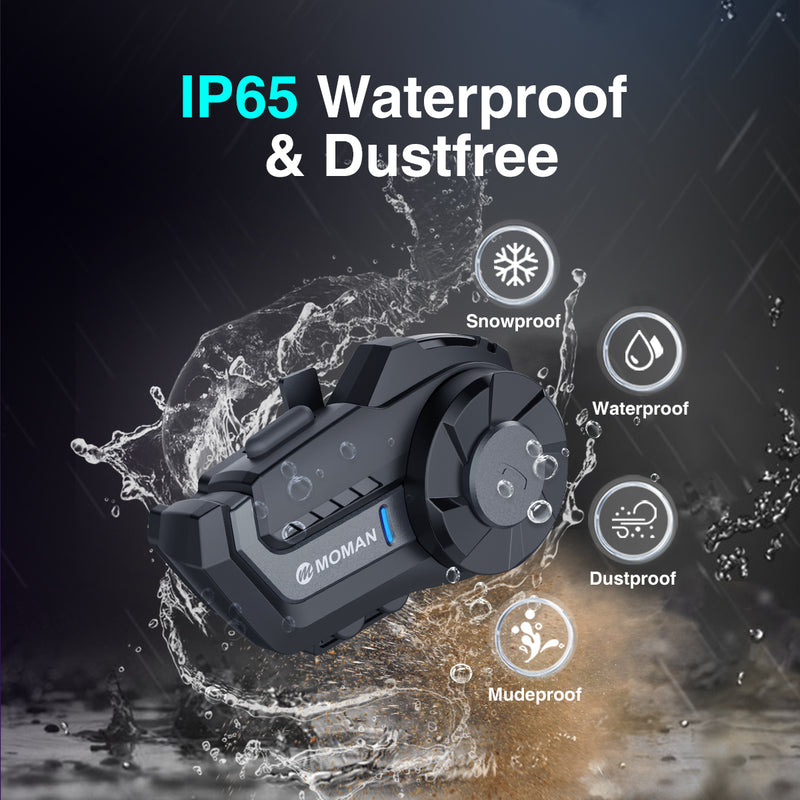 Moman H2 Pro has a durable body of IP65 waterproof, and snowproof, dustproof, and mud proof for various applications.