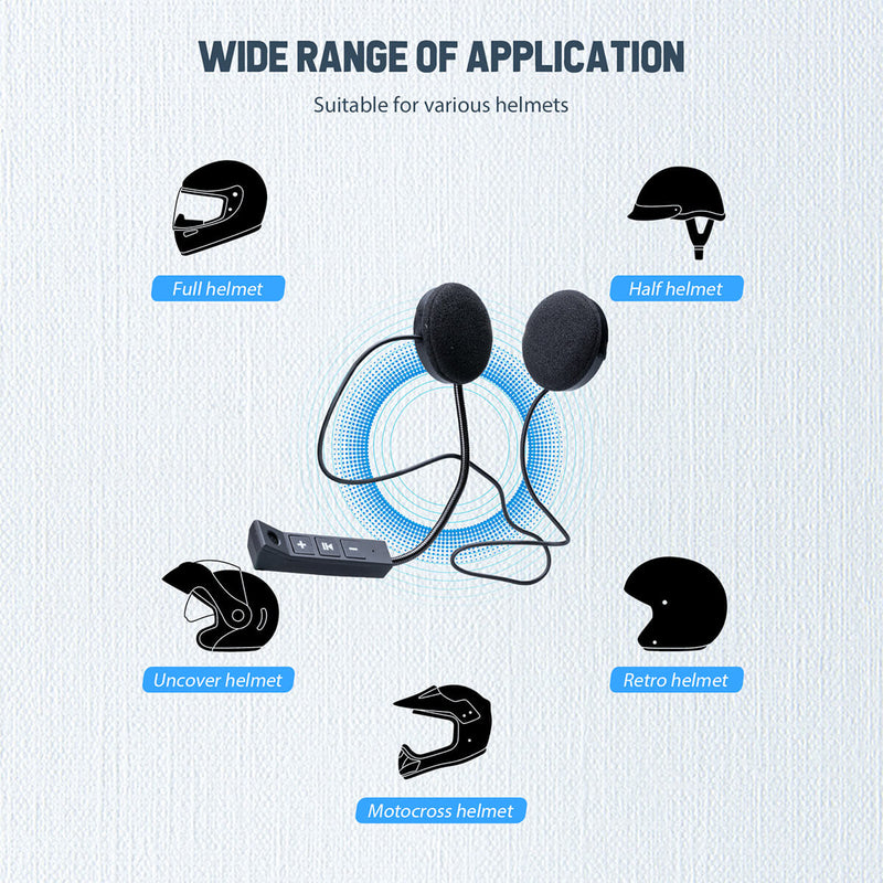 Moman H4 wireless earbuds good for motorcycle riding are suitable for a variety of helmets, including uncover, retro type, etc.