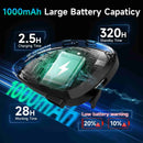 Moman RS-S carries a 1000mAh battery to offer 320-hour standby time and support 28 hours of working.