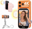 Moman XView M4 AI Wireless Video Monitor for Phone, AI Gesture Control Selfie, iPhone Rear Camera View