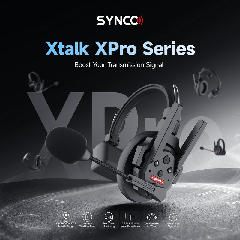 SYNCO Xtalk XPro features 500m LOS transmission range, over 24h working time, real-time monitoring, etc.