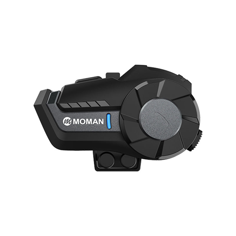 Moman H2 wireless intercom Black single pack can connect to your mobile phone and be used for calls, music, and GPS
