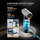 COLBOR AirMaxx A1 air blower can continuously work for up to 150 minutes after fully charged.