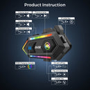 Product instruction of Moman H4R best wireless headset for motorcycle helmet: Volume adjustment, AI voice key, on and off key, etc.
