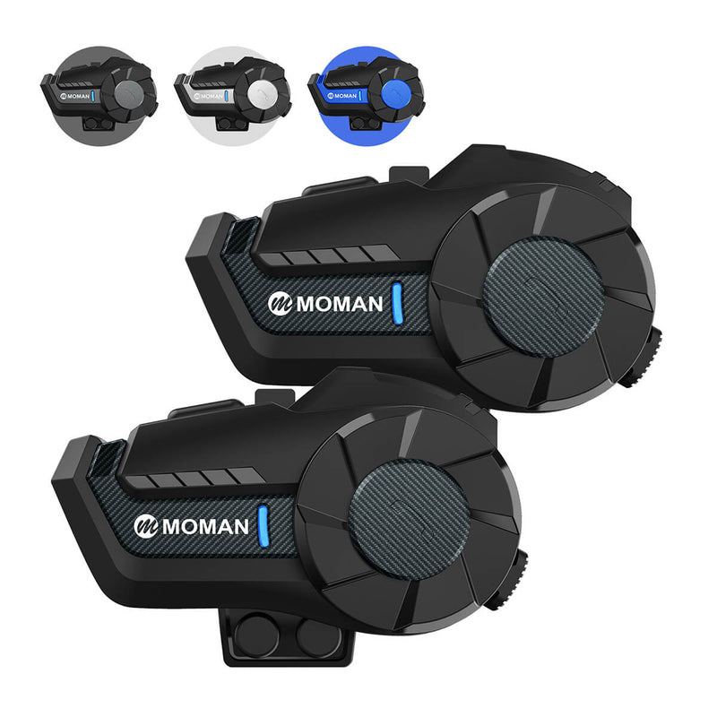 Moman H2 Carbon Fiber two-rider kit features IP65 waterproof. It is portable and durable for dirt bike racing or MTB activities
