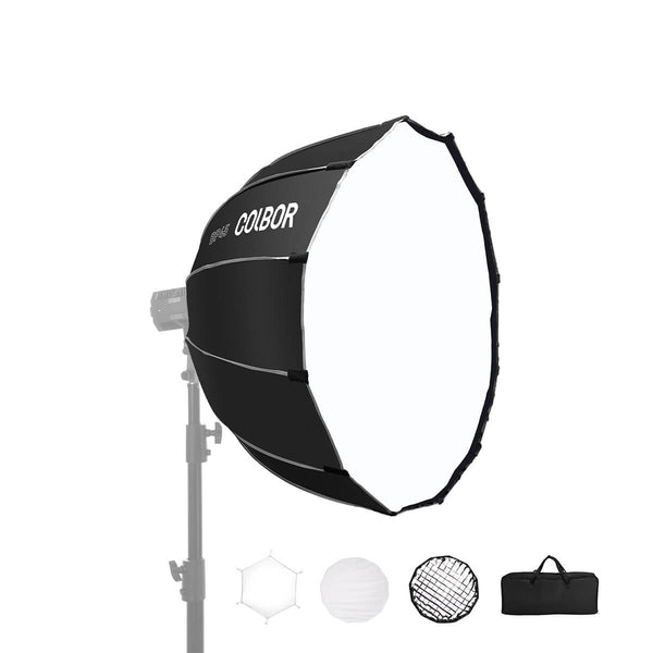 COLBOR BP45 photography light softbox is of 45cm. It is portable and foldable for convenient carrying.