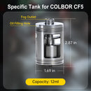 COLBOR fogging chamber features a 12ml capacity and carries a fog outlet and an oil filling hole.