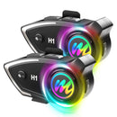 Moman H1 2-Rider Kit includes 2 intercoms and 2 speakers for two motorcyclist keep in touch in real-time while riding.