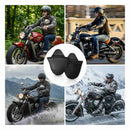 People riding a motorcycle with Moman HEB motorcycle speaker pockets with soft ear padding to block wind and cold.