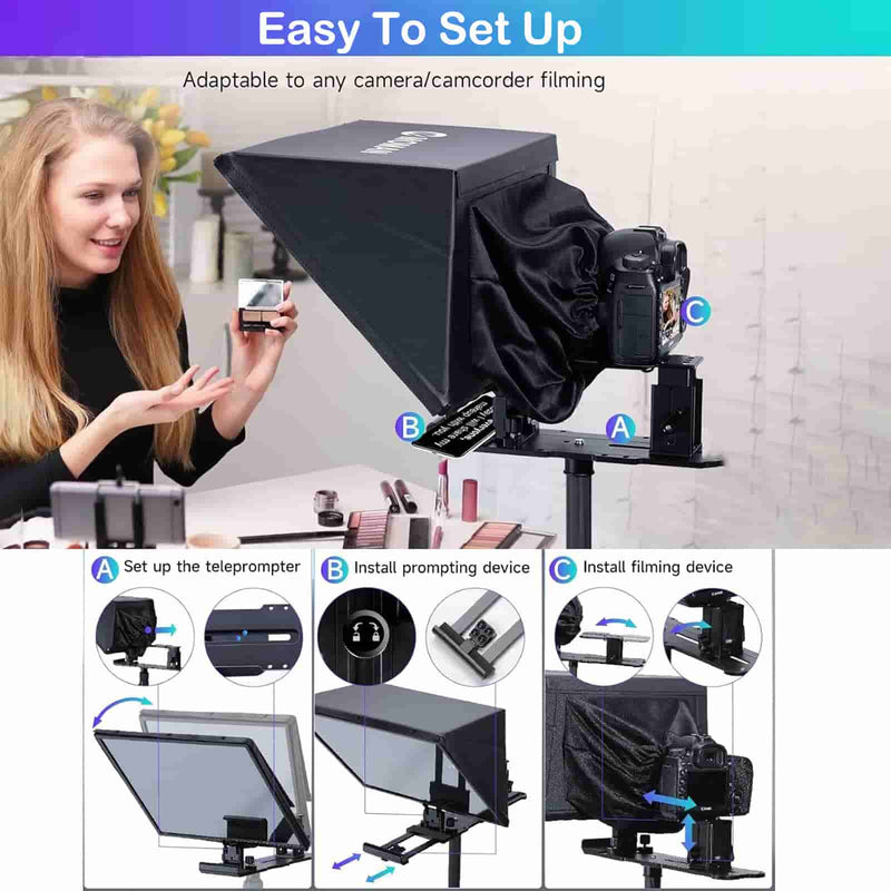 Moman MT16 Video Camera Teleprompter description image 2