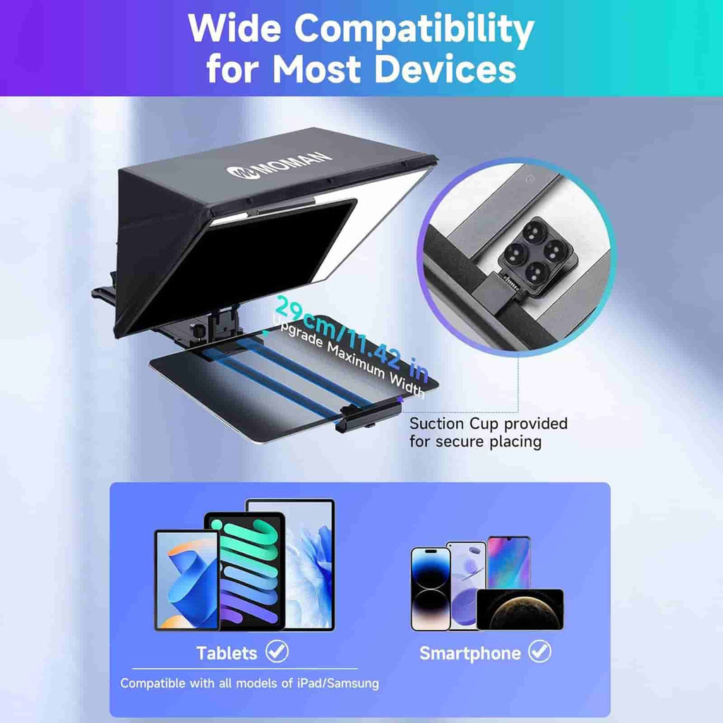 Moman MT16 Video Camera Teleprompter description image