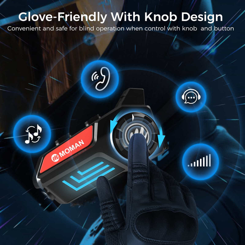 Moman H4S has a knob design for operation, which is glove-friendly for motocycle riders.