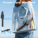 Moman TT07 measures 14.8 inches long and weighs 1.2 lb, a great auto tracking phone tripod for sports, and more outdoor activities.