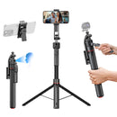 Moman TT07 is an auto tracking tripod for phone and camera, with a phone holder and a 1/4’’ screw for mounting.
