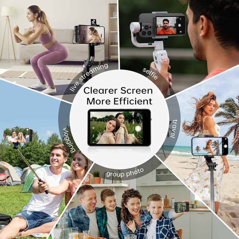 Moman XView M4 phone vlog selfie monitor screen offers a clear display for selfies, live streaming, vlogging, and more.