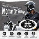 Moman AOG goggles for dirt bike helmets fit well on the helmet.