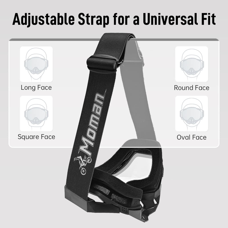 Moman AOG adjustable strap ensures fit to long, square, round, and oval faces.