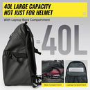 Moman B2R has a 40L capacity, making it the best backpack for motorcycle helmet, laptop, and more.
