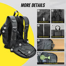 Moman B2R motorcycle helmet backpack strap is adjustable. 