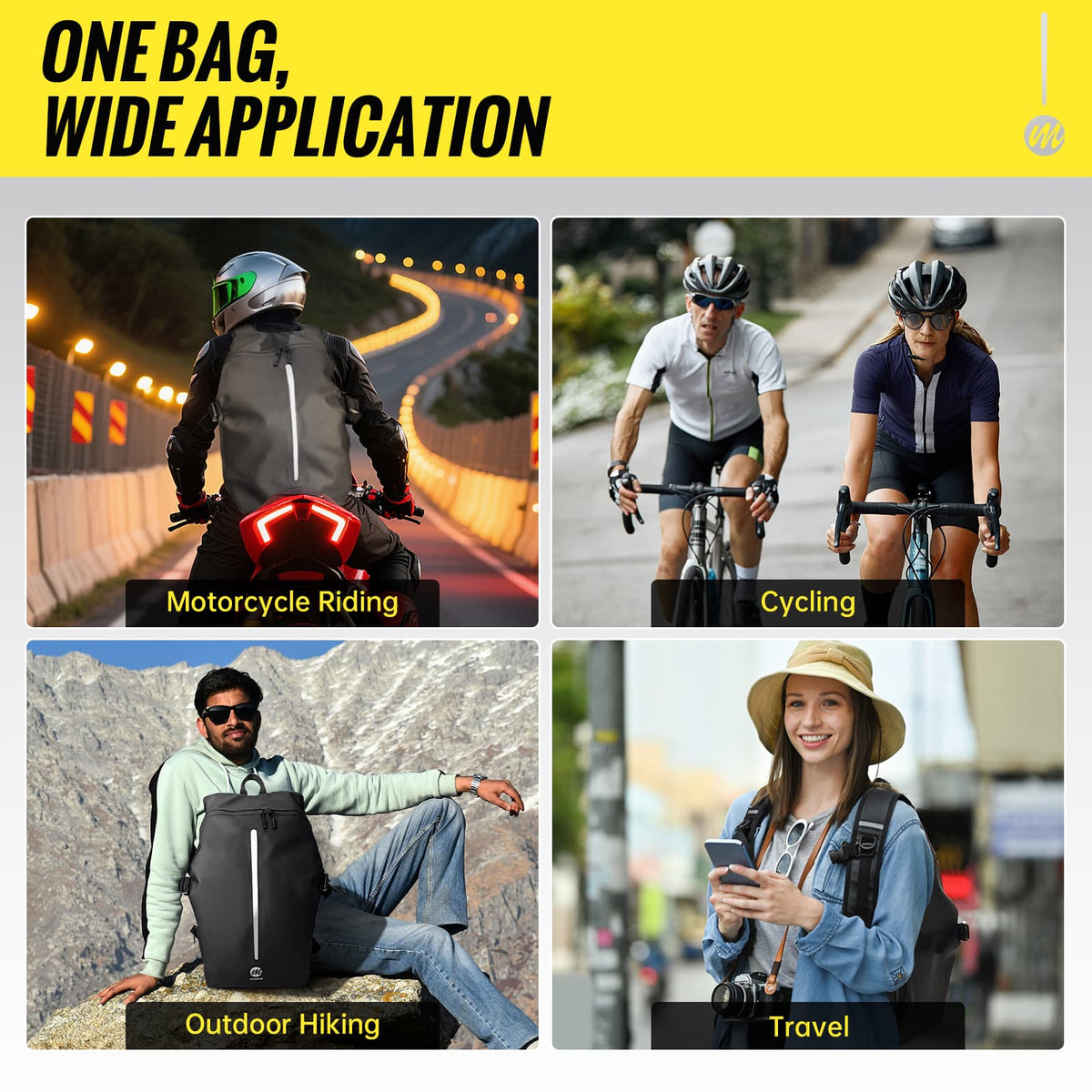 Best Backpack for Motorcycle Helmet Moman B2R