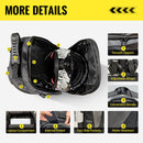 Moman BM1 has smooth zippers, adjustable straps, a handle, two side pockets, an internal pocket, and a laptop compartment.